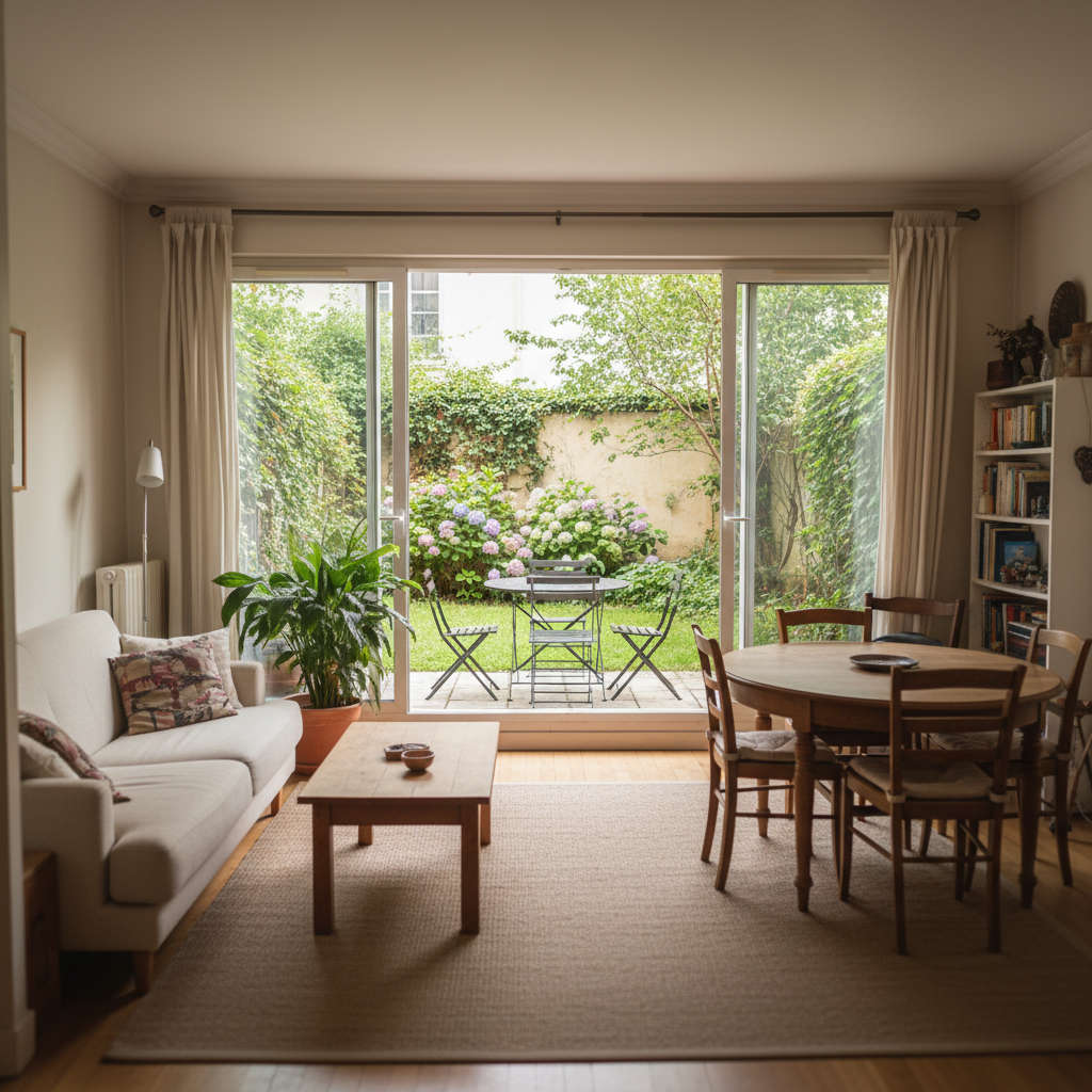 Appartement rez-de-jardin calme, proche écoles, avec jardin privatif, à découvrir quartier Monge Paris 5e