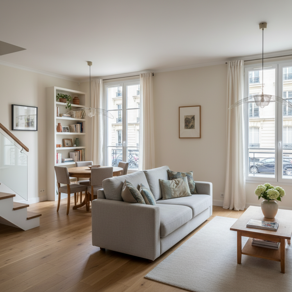 Annonce vente duplex lumineux refait à neuf avec parking attend ses prochains propriétaires sur la Place d’Italie dans le 13e arrondissement